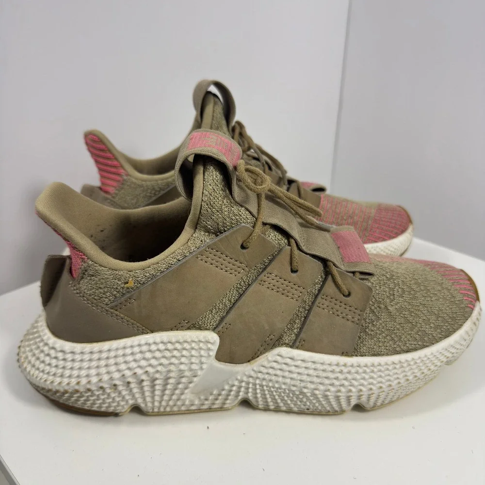 adidas Prophere J Sneaker‎ Big Girls Size 5.5Y Khaki Pink Chunky Upper AQ0508